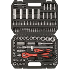 MTX dugókulcs készlet kofferben, 1/2”, 1/4”, CrV,  108 részes