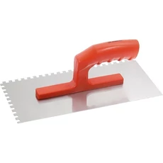 MTX Master simító, acél, műanyag nyél, tükör csiszolt, 6x6mm fogazat, 280x130mm