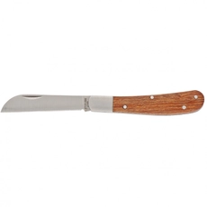 Palisad kerti kés, fa nyél, behajtható egyenes penge, 173mm