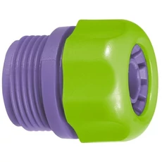 Palisad gyorscsatlakozó, műanyag, külső menettel, 1/2"-3/4"