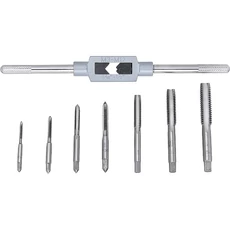 Sibrtech kézi menetfúró készlet, M3-M12, 8db