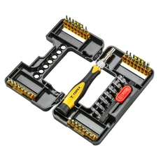 Topex bit és dugókulcs készlet, racsnis, 37 részes Topex bit és dugókulcs készlet, racsnis, 37 részes