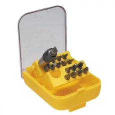 Topex bit készlet hajtószárral, 1/4&quot;, 18 részes