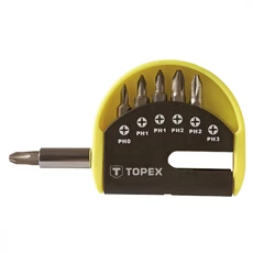 Topex bit készlet, CrV, mágneses, 7 részes