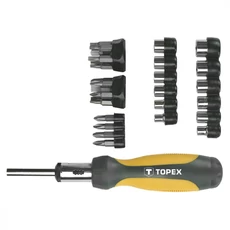 Topex bit készlet markolattal, mágneses, 1/4", 29 részes Topex bit készlet markolattal, mágneses, 1/4", 29 részes