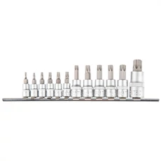 Topex bit készlet, Torx, 1/4"-3/8"-1/2", 12 részes