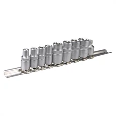 Topex dugókulcs készlet, Torx, 1/4&quot;-3/8&quot;, E5-E16, 9 részes