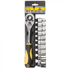 Topex dugókulcs készlet racsnis kulccsal, 1/2", 11 részes