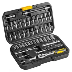 Topex dugókulcs készlet racsnis kulccsal, 1/4", 46 részes
