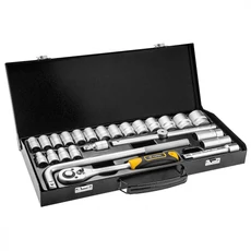 Topex dugókulcs készlet, CrV, 1/2", 25 részes