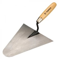Topex kőműves kanál, Inox, 200x185mm