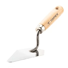 Topex kőműves kanál, Inox, 140x80mm
