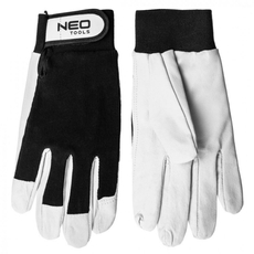 Neo Tools munkavédelmi kesztyű, bőr, tépőzáras, 10&quot;