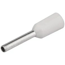 Tracon szigetelt érvéghüvely, ónozott elektrolit réz, fehér, 0.75mm2, 16.4mm