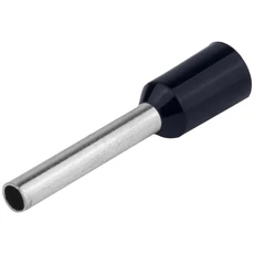 Tracon szigetelt érvéghüvely, ónozott elektrolit réz, fekete, 6mm2, 20mm