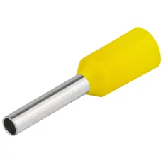 Tracon szigetelt érvéghüvely, ónozott elektrolit réz, sárga, 1mm2, 14.6mm