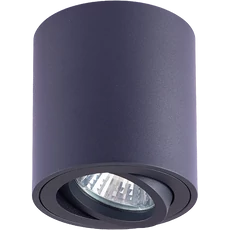 Tracon mennyezeti spot lámpatest, hengeres, dönthető, fekete 1xGU10