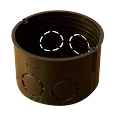 Tracon perforált szerelvénydoboz téglafalhoz, süllyesztett, sima, fekete, 62x40mm