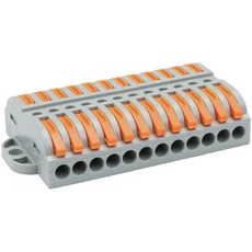Tracon csavar nélküli vezetékösszekötő, toldó, nyitható, 24 vezeték, 0.5-4mm2, 32A