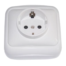 Falon kívüli csatlakozóaljzat (tapétakapcsoló), 16A/250VAC, IP20
