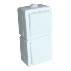 Falon kívüli váltókapcsoló+csatlakozóaljzat, 16A/250VAC, IP54