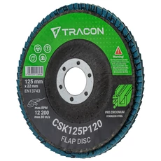 Tracon csiszolókorong fémhez, P120, 125mm