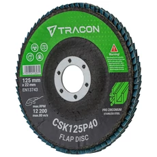 Tracon csiszolókorong fémhez, P40, 125mm
