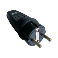 Tracon csatlakozó dugó védőérintkezővel, gumi, 250V, 16A Tracon csatlakozó dugó védőérintkezővel, gumi, 250V, 16A