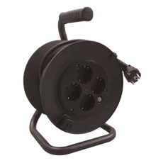 Tracon kábeldobos hosszabbító fémvázzal, hőkioldóval, 4-es, 20m Tracon kábeldobos hosszabbító fémvázzal, hőkioldóval, 4-es, 20m