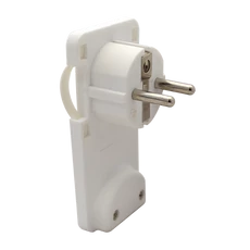 Tracon rejthető szerelhető csatlakozódugó, lapos, fehér, 250V, 16A Tracon rejthető szerelhető csatlakozódugó, lapos, fehér, 250V, 16A