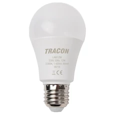Tracon SMD LED izzó, A60, E27, 12W, 3000K