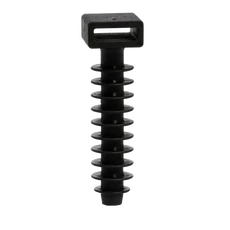 Tracon beüthető kábelkötegelő tipli, UV-álló, 10.6x3.1mm, fekete