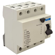 Áram-védőkapcsoló, 4 pólusú, 16A