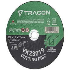 Tracon inox vágókorong, 230x1.9mm