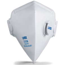 Uvex 3110 Silv-Air C FFP1 paneles szelepes részecskeszűrő pormaszk, fehér, 15db