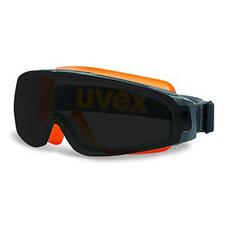 Uvex U-Sonic szemüveg, gumipánttal, víztiszta lencsével, narancs kerettel