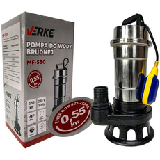 Verke MF-550 szennyvíz szivattyú úszókapcsolóval, nikkel, 550W