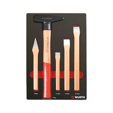 Würth kiütő készlet, kalapáccsal 4.4.1, 5 részes