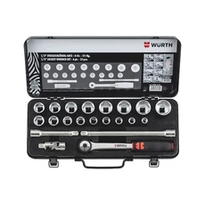 Würth 1/2&quot;-os dugókulcs készlet, hatlapú 21 részes