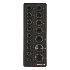 Würth gépi dugókulcs készlet, belső hatlapú 1/2”, 2.4.1, 16 részes