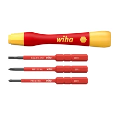 Wiha PicoFinish slimVario szigetelt csavarhúzó készlet, SL+PH+PZ, 4 részes