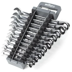 Wiha gyűrűs racsnis csillag-villáskulcs készlet, irányváltós, 8-19mm, 12 részes