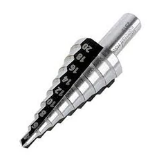 Lépcsős lemezfúró HSS, 3 vágóél S=8mm Ø4-20mm