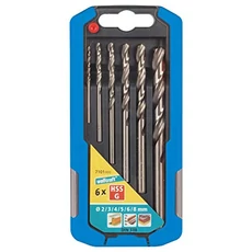 Spirálfúró készlet dobozban 6 db, HSS csiszolt, Ø 2,3,4,5,6,8 mm Spirálfúró készlet dobozban 6 db, HSS csiszolt, Ø 2,3,4,5,6,8 mm