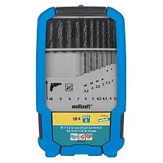 Spirálfúró készlet dobozban 16 db, HSS köszörült, Ø 1,1.5,2,2.5,3,3.2,3.5,4,4.2,4.5,5,6,7,8,9,10 mm