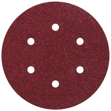 Wolfcraft 12db tépőzáras csiszolókorong 6 lyukú korund K60,120,240  Ø150mm