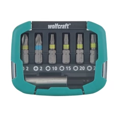 Wolfcraft Bit-box csavarozó bit készlet Solid, 7 részes