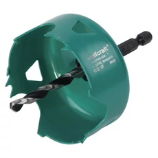 Wolfcraft lyukfűrész központfúróval , szénacél, ø86mm