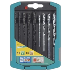 Vegyes fúrószár készlet kőzethez, fához, fémhez dobozban 9 db