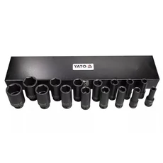 Yato gépi dugókulcs készlet, hosszú 10-32mm, 1/2", 15 részes